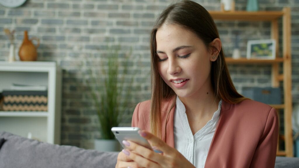 Woman experiencing blurry near vision and eye strain, natural vision support supplement concept