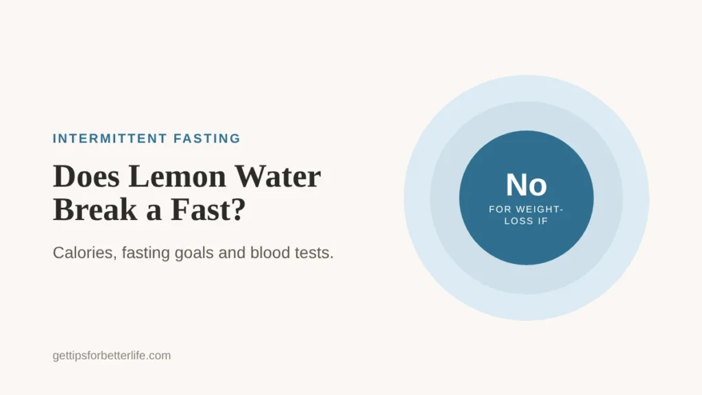 Does Lemon Water Break a Fast, quick answer by fasting goal