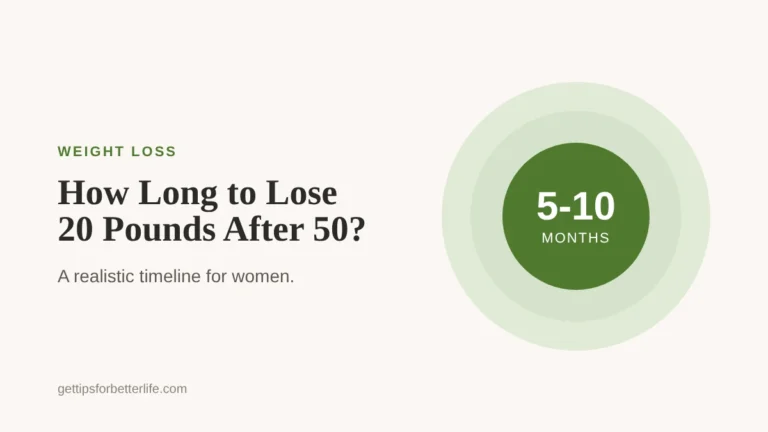 How long it takes to lose 20 pounds after 50, a realistic timeline