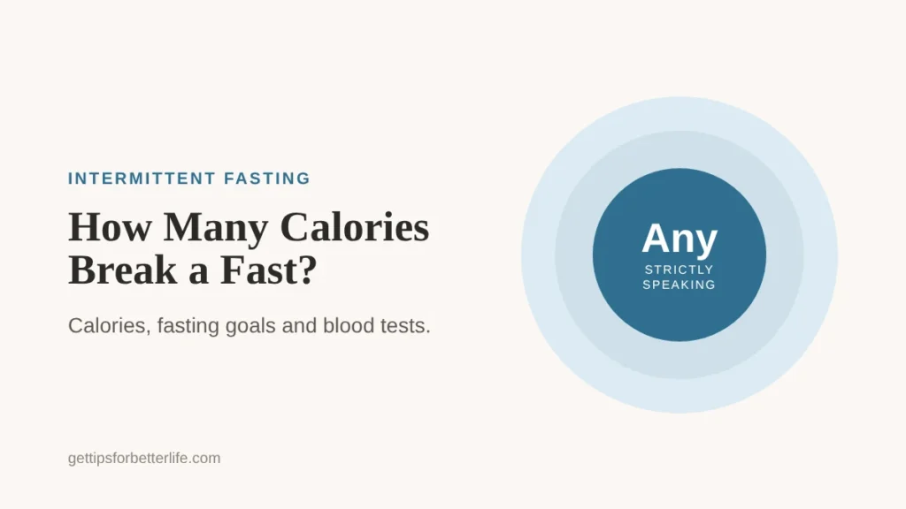 How Many Calories Break a Fast, quick answer by fasting goal