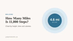 How many miles is 11,000 steps, a walking chart by height