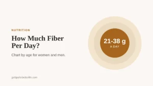 How much fiber per day you need, a chart by age for women and men